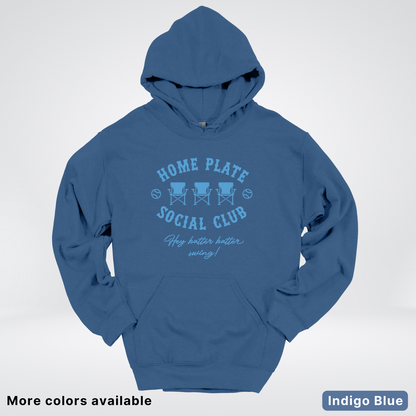 Home Plate Social Club – Light Blue Design - Hoodie