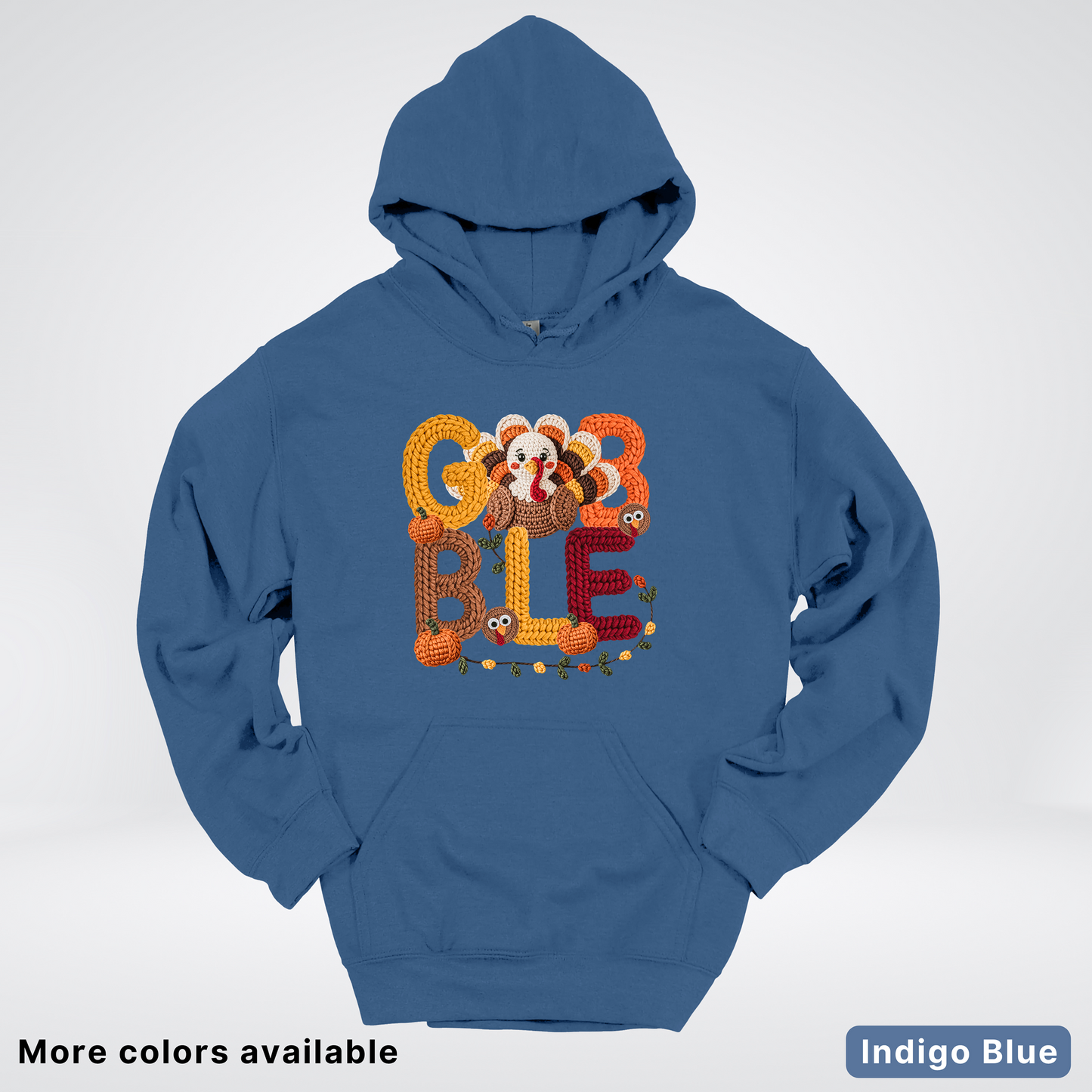 Turkey Gobble Pumpkin Fall Crochet - Hoodie