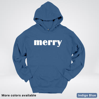 Merry - White Design - Hoodie