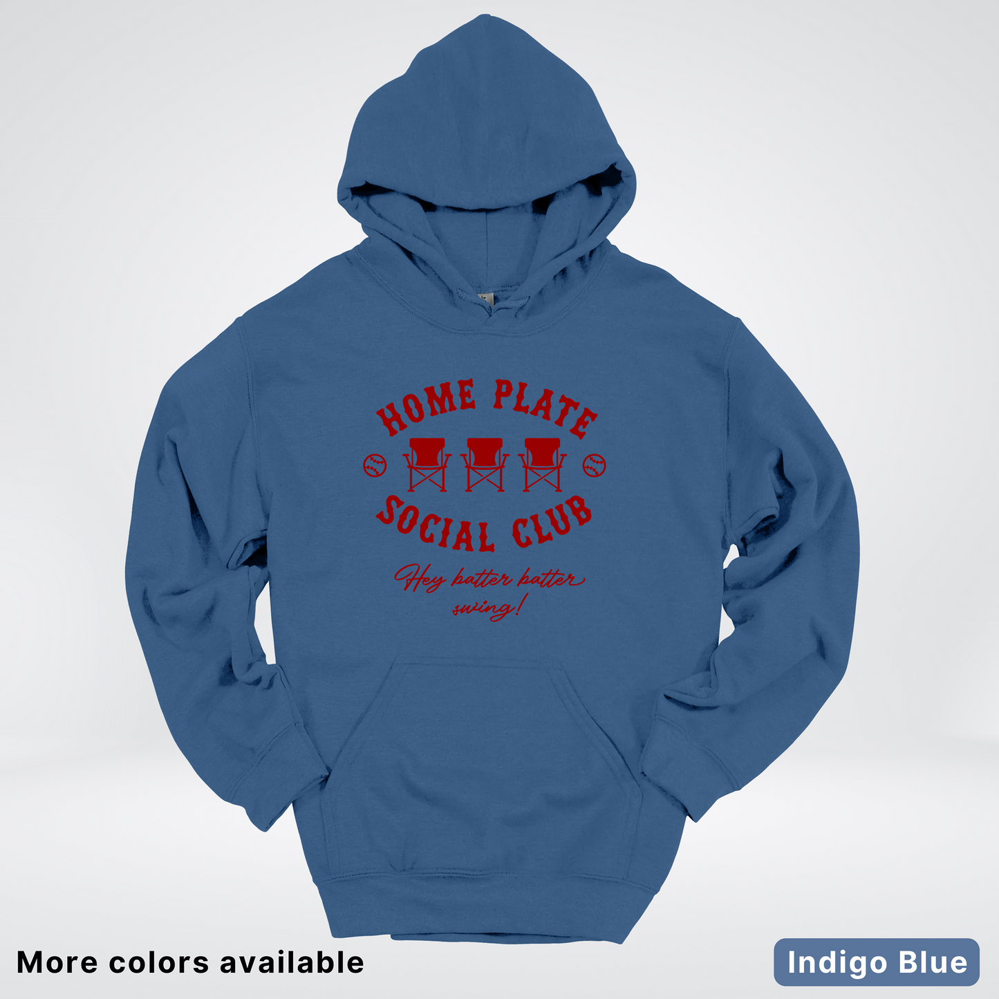 Home Plate Social Club – Maroon Design - Hoodie
