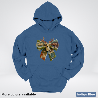 Neutral Woodland Bow Hook Yard Faux - Hoodie