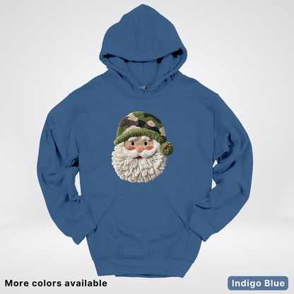 Woodland Santa Face (Hook Yard Faux Texture) - Hoodie