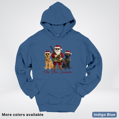 Tis The Season Hunting Santa Hook Yard Faux Hodie - Hoodie