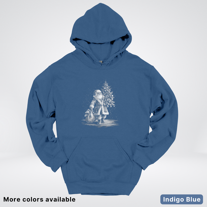 Vintage Santa with Christmas Tree - Hoodie