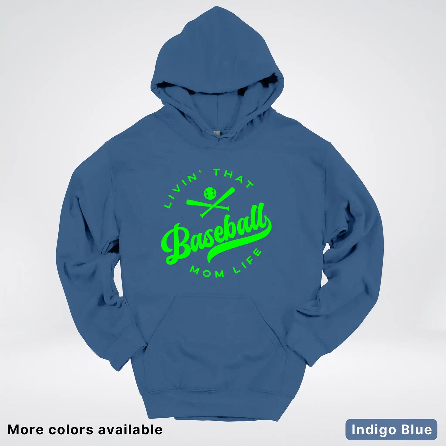 Livin' That Baseball Mom Life - Green Design - Hoodie