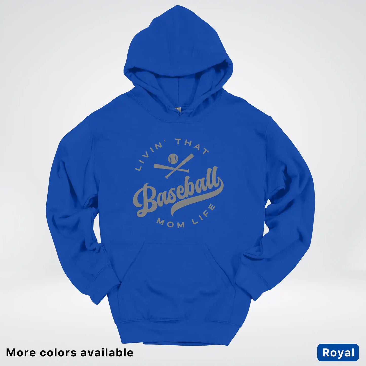 Livin' That Baseball Mom Life - Gray Design - Hoodie