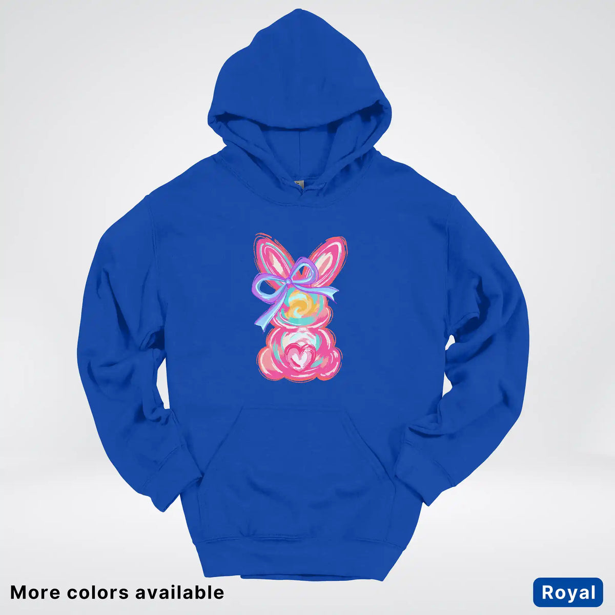 Coquette Easter Bunny – Pastel Bow Bunny Spring Graphic - Hoodie