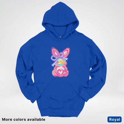 Coquette Easter Bunny – Pastel Bow Bunny Spring Graphic - Hoodie