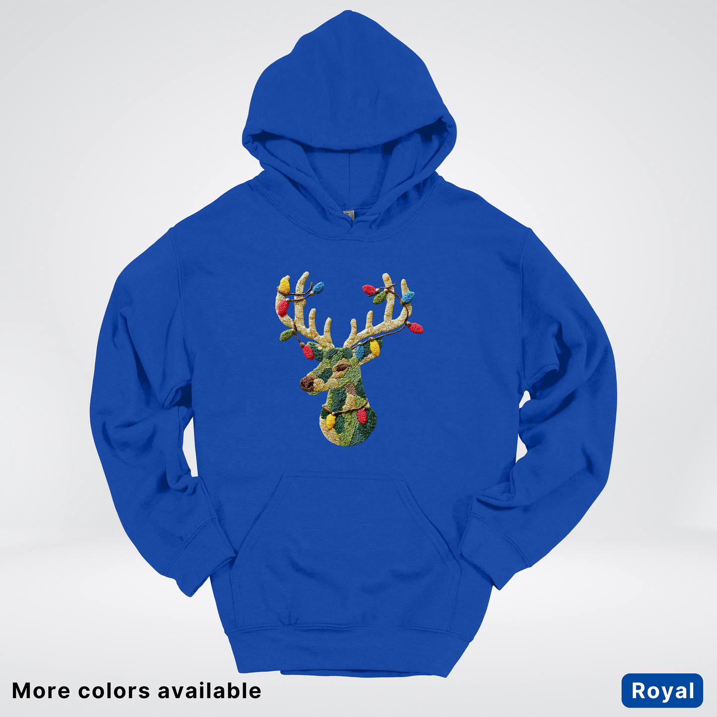 Festive Light-Up Reindeer Hook Yard Faux - Hoodie