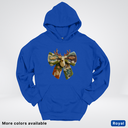 Neutral Woodland Bow Hook Yard Faux - Hoodie