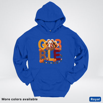 Turkey Gobble Pumpkin Fall Crochet - Hoodie