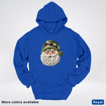 Woodland Santa Face (Hook Yard Faux Texture) - Hoodie