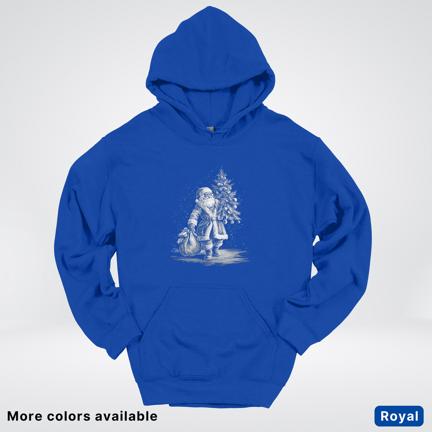 Vintage Santa with Christmas Tree - Hoodie