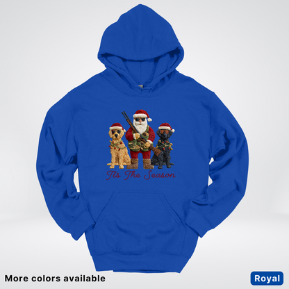 Tis The Season Hunting Santa Hook Yard Faux Hodie - Hoodie
