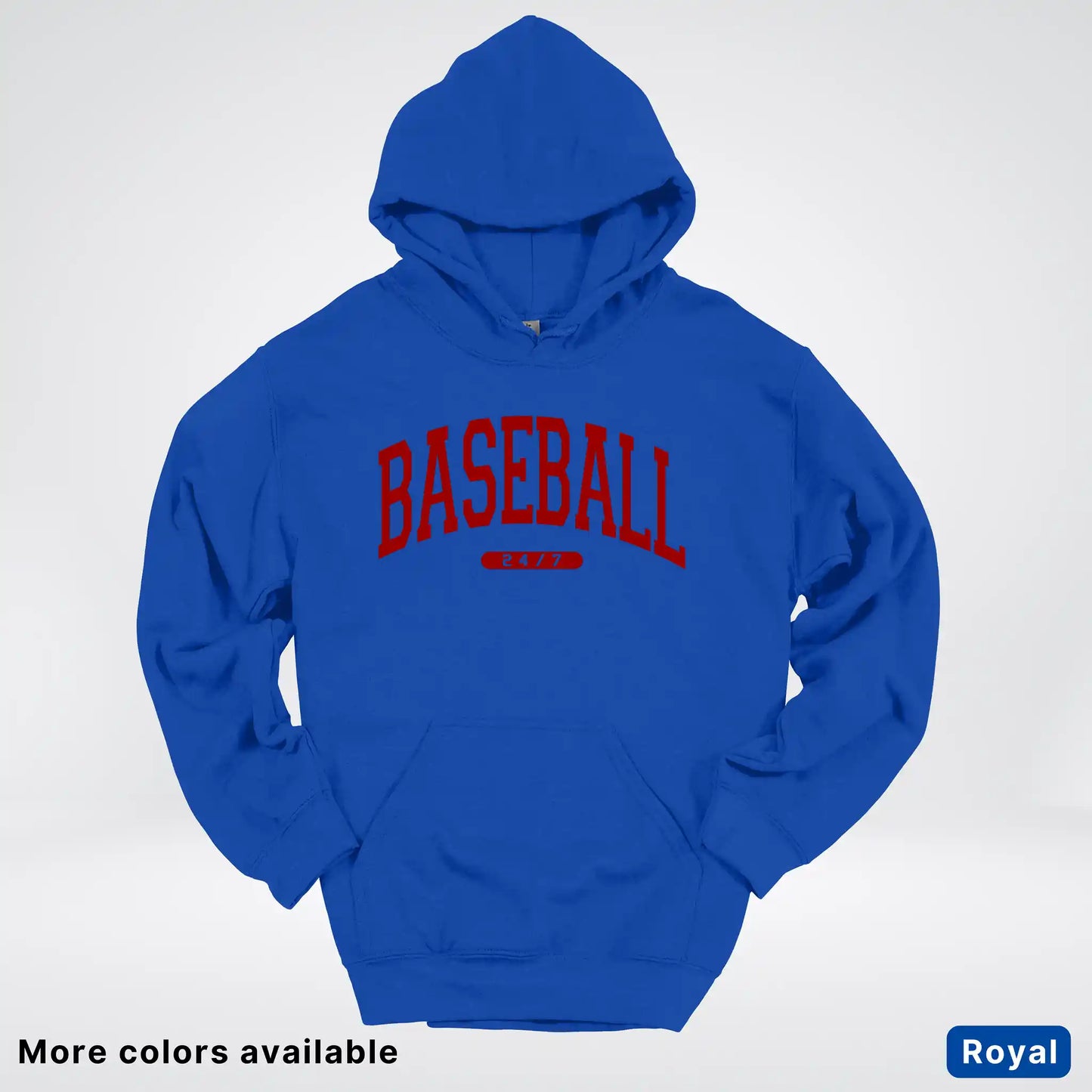 Baseball 24/7 – Maroon Design - Hoodie