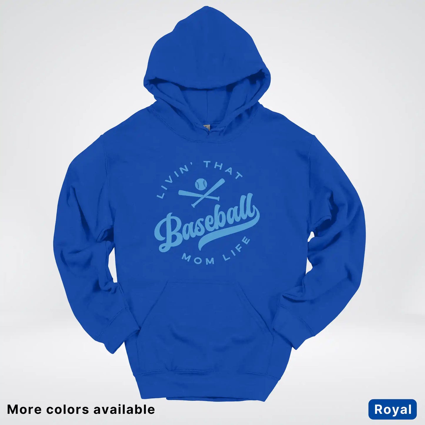 Livin' That Baseball Mom Life – Light Blue Design - Hoodie