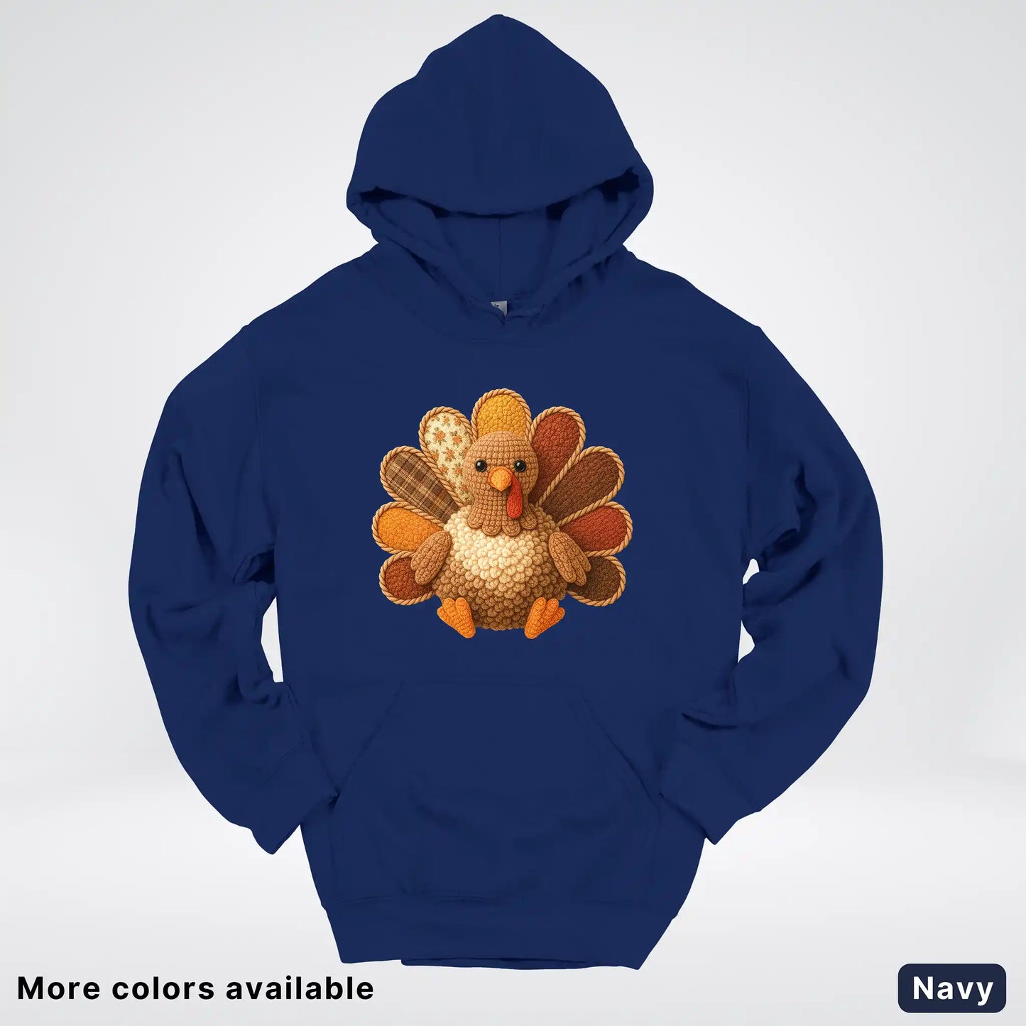 Fall Turkey Hook Yard Faux Hoodie