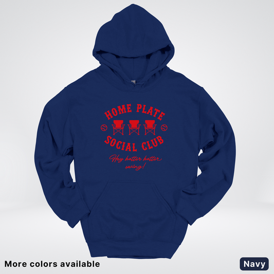 Home Plate Social Club – Red Design - Hoodie