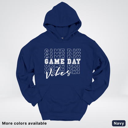 Game Day Vibes Stacked - White Design - Hoodie