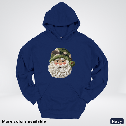 Woodland Santa Face (Hook Yard Faux Texture) - Hoodie