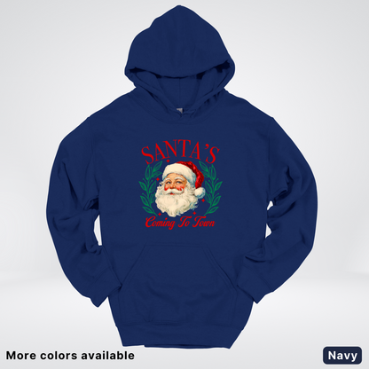 Santa's Coming To Town Hoodie - Hoodie