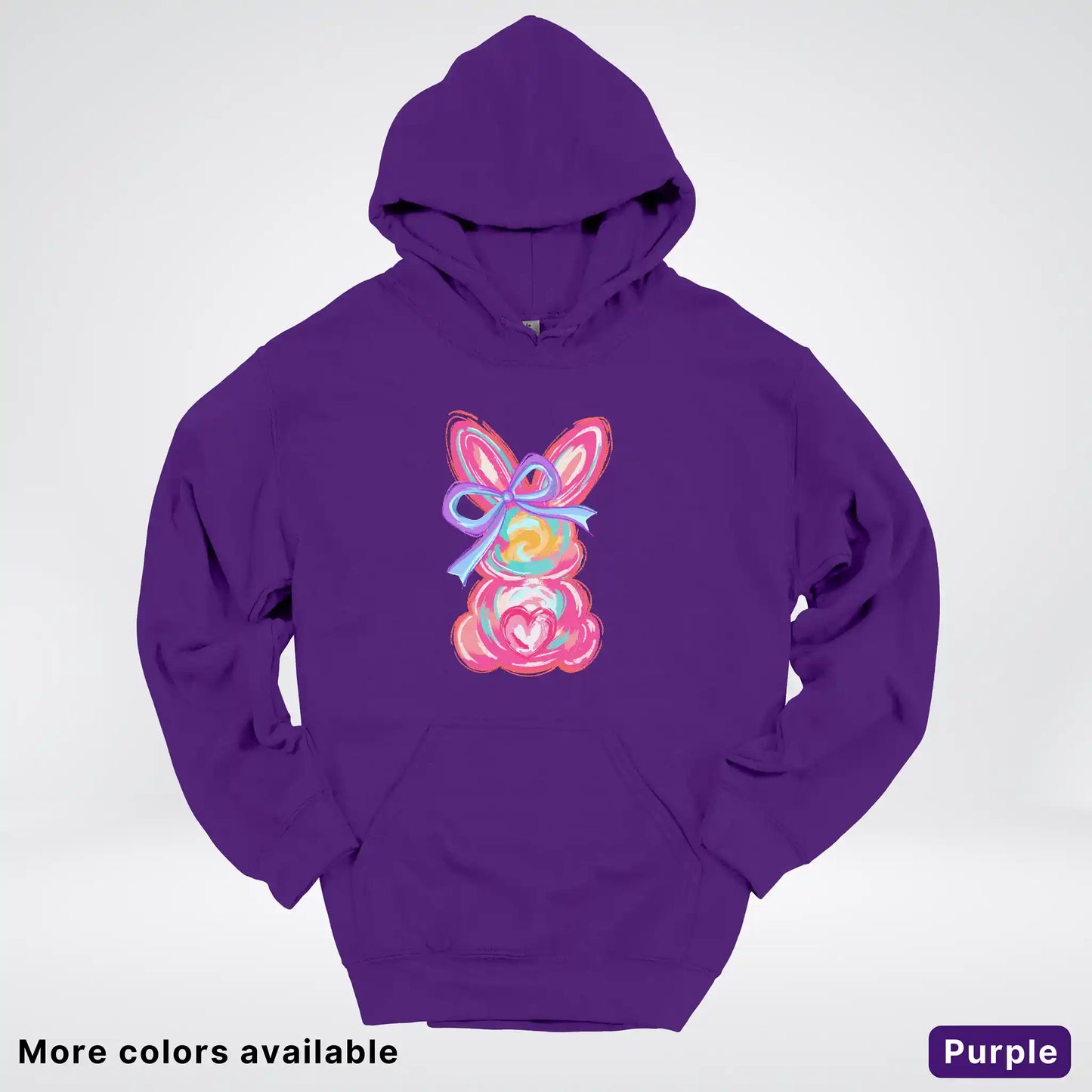 Coquette Easter Bunny – Pastel Bow Bunny Spring Graphic - Hoodie