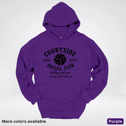Courtside Social Club – Black Design – Volleyball - Hoodie