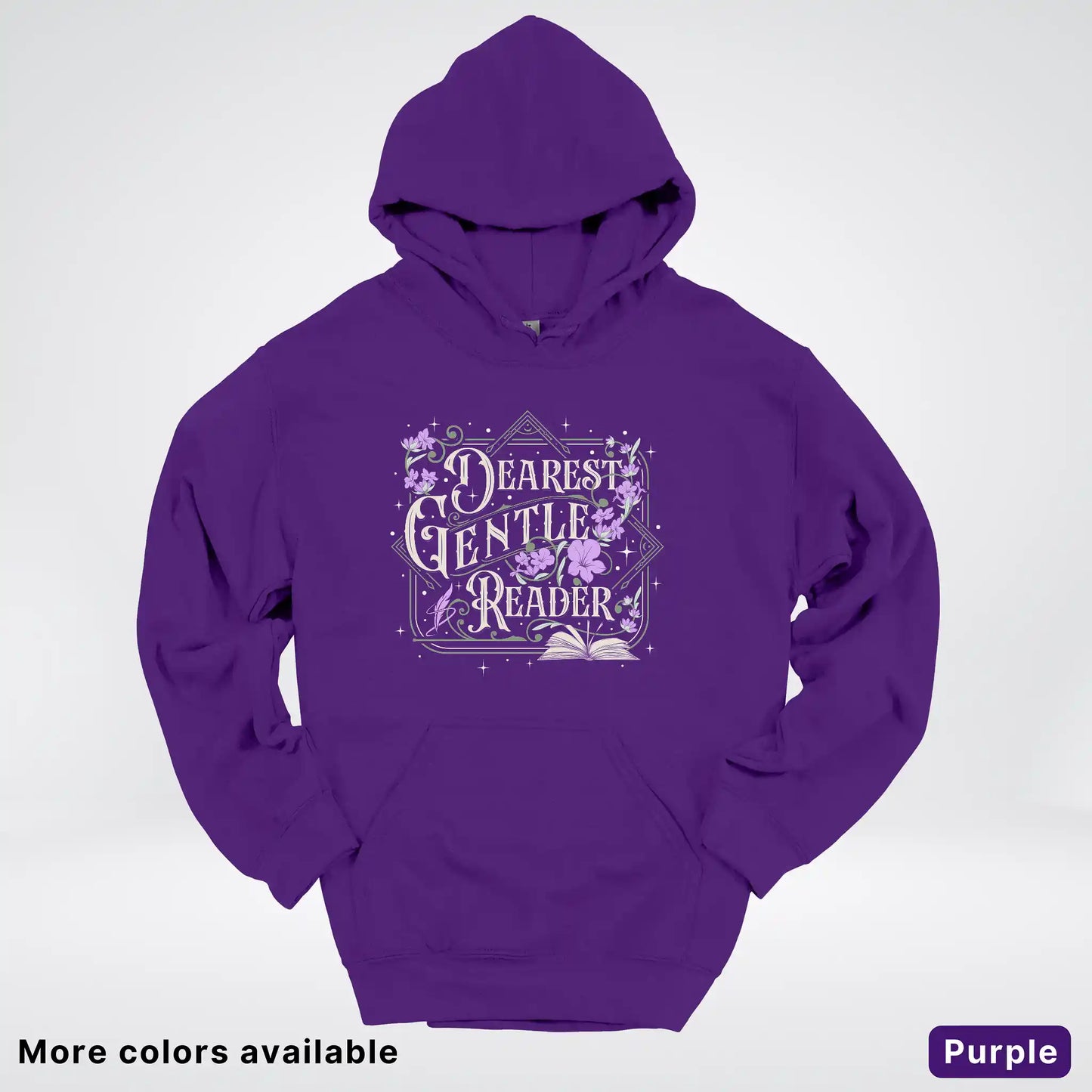 Dearest Gentle Reader – Vintage Floral Book Lover Graphic - Hoodie