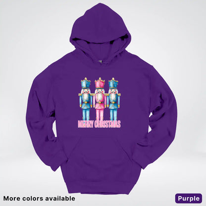 Merry Christmas Pastel Nutcrackers Hoodie