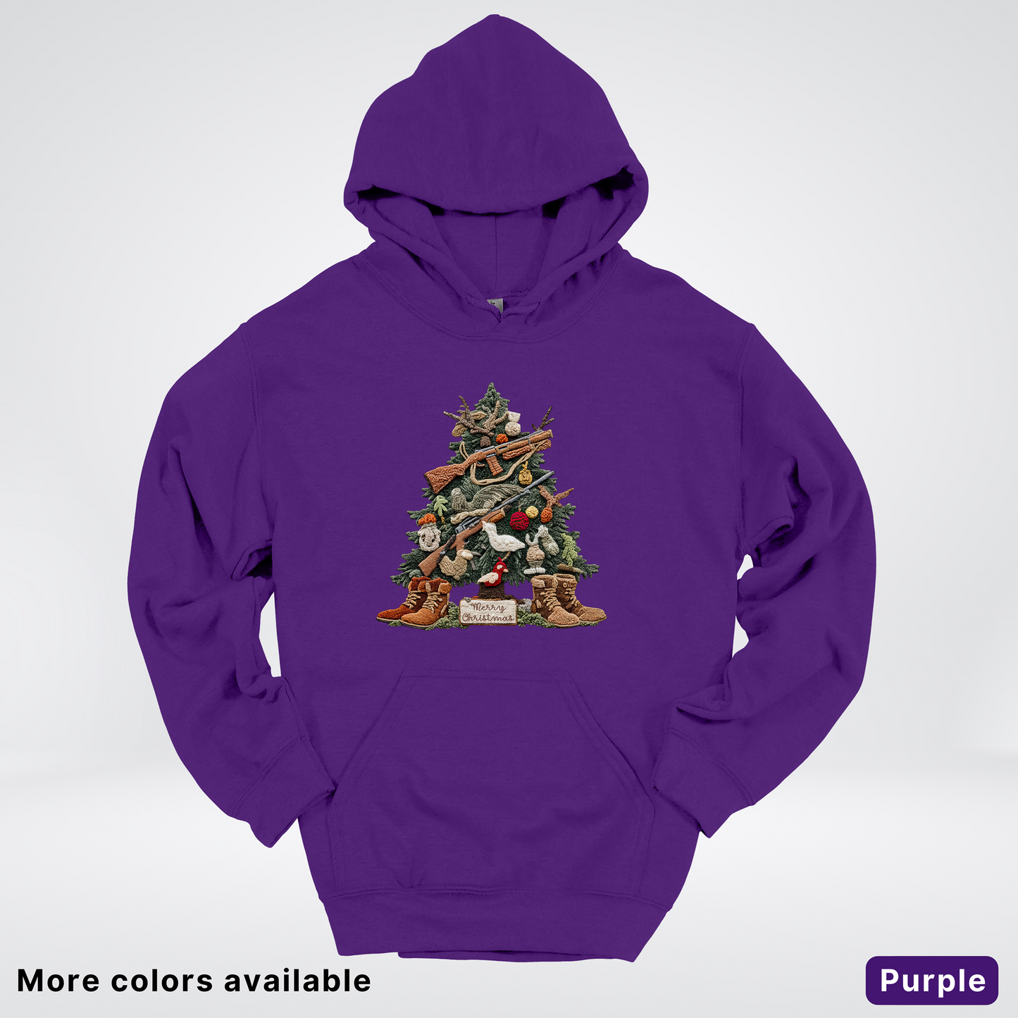 Rustic Holiday Tree & Boots (Hook Yard Faux) - Hoodie