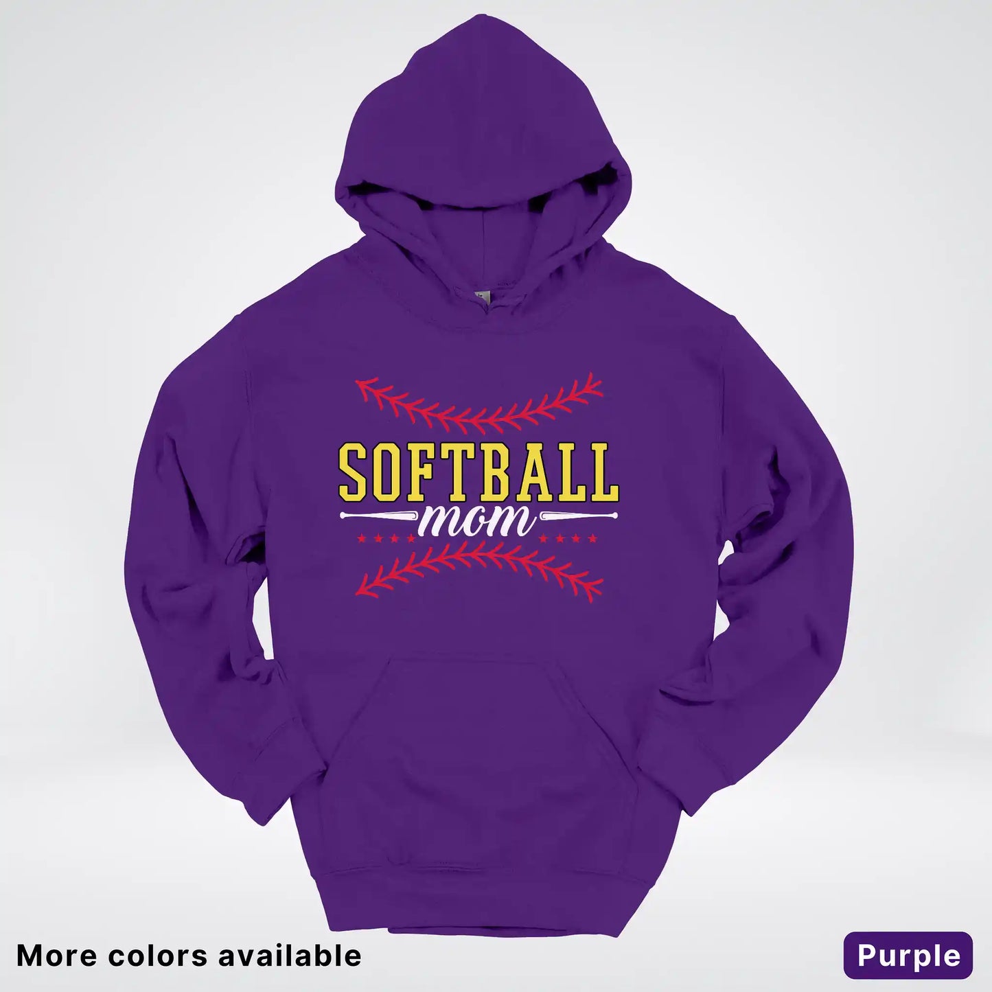 Softball Mom - White Design - Hoodie