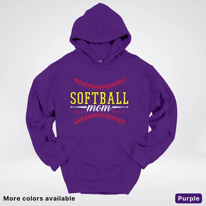 Softball Mom - White Design - Hoodie