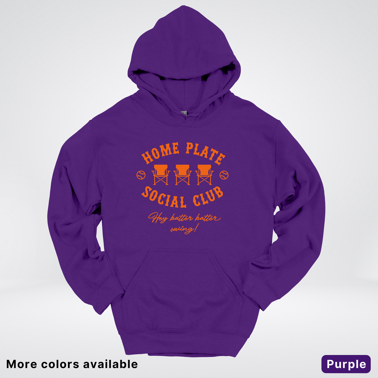 Home Plate Social Club – Orange Design - Hoodie