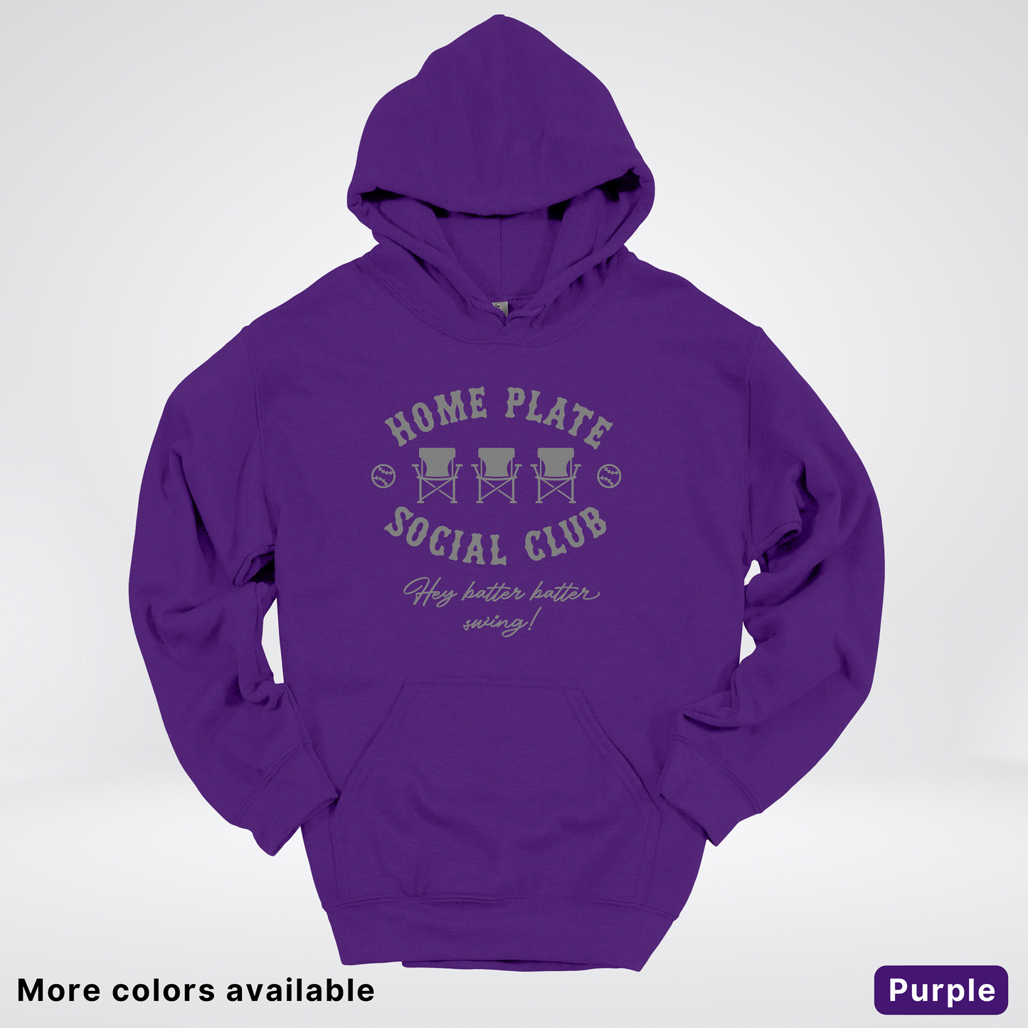 Home Plate Social Club – Gray Design - Hoodie