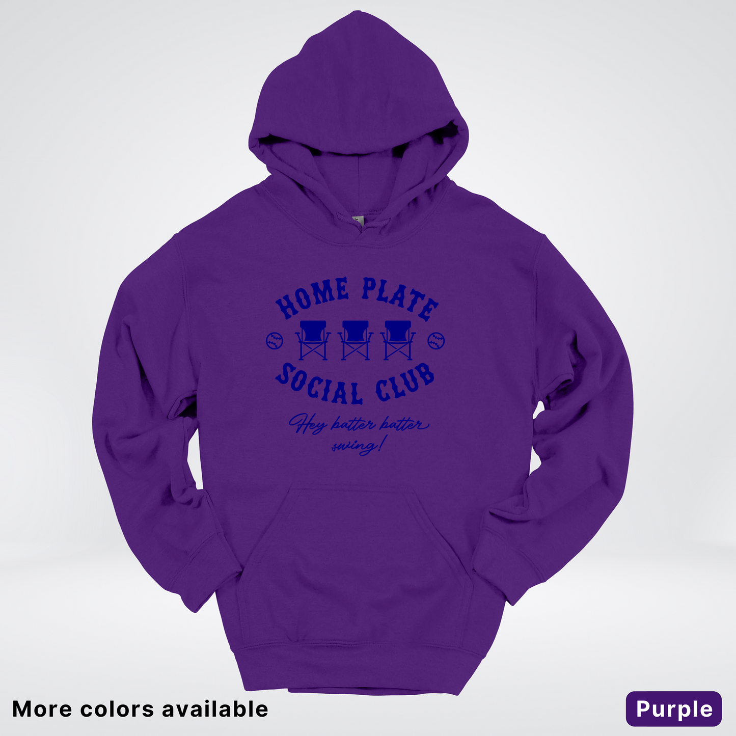 Home Plate Social Club – Navy Design - Hoodie