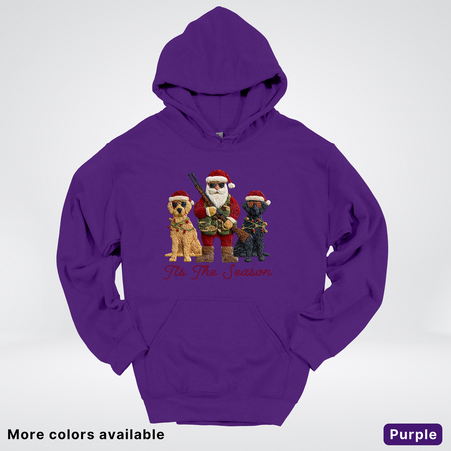 Tis The Season Hunting Santa Hook Yard Faux Hodie - Hoodie