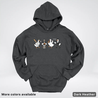 Baseball Goose Squad – Funny Baseball Goose Graphic Hoodie