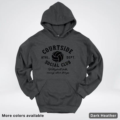 Courtside Social Club – Black Design – Volleyball - Hoodie