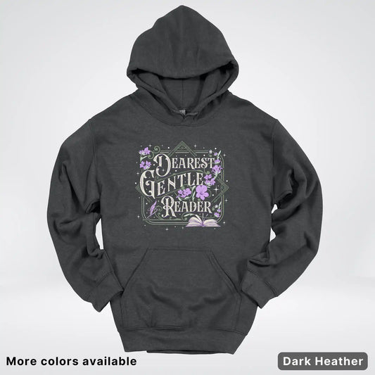 Dearest Gentle Reader – Vintage Floral Book Lover Graphic - Hoodie