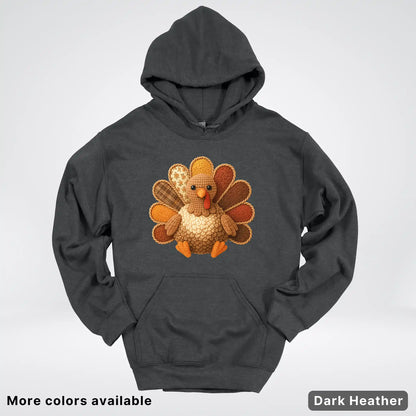 Fall Turkey Hook Yard Faux Hoodie