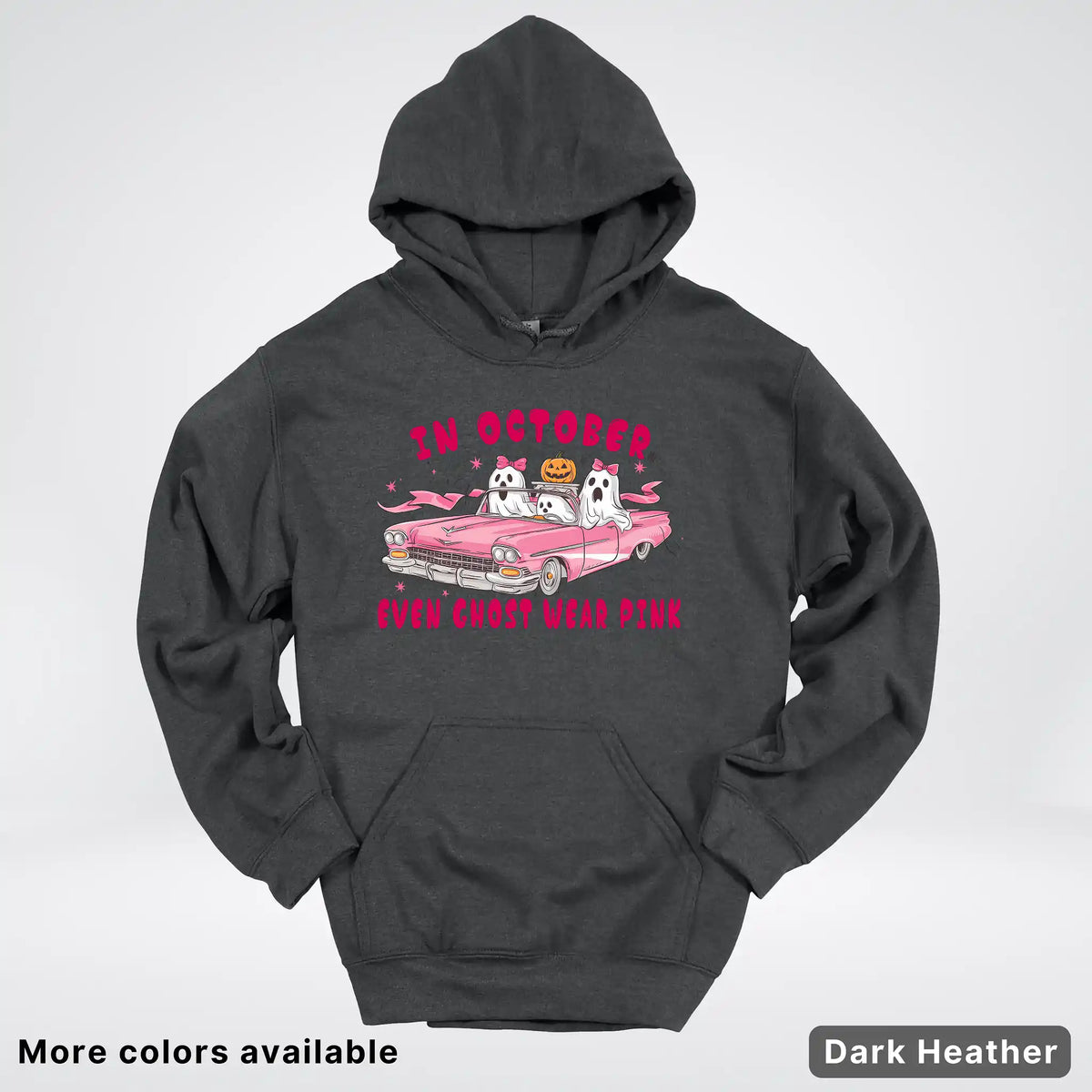 In October Even Ghost Wear Pink Breast Cancer Awareness Hoodie
