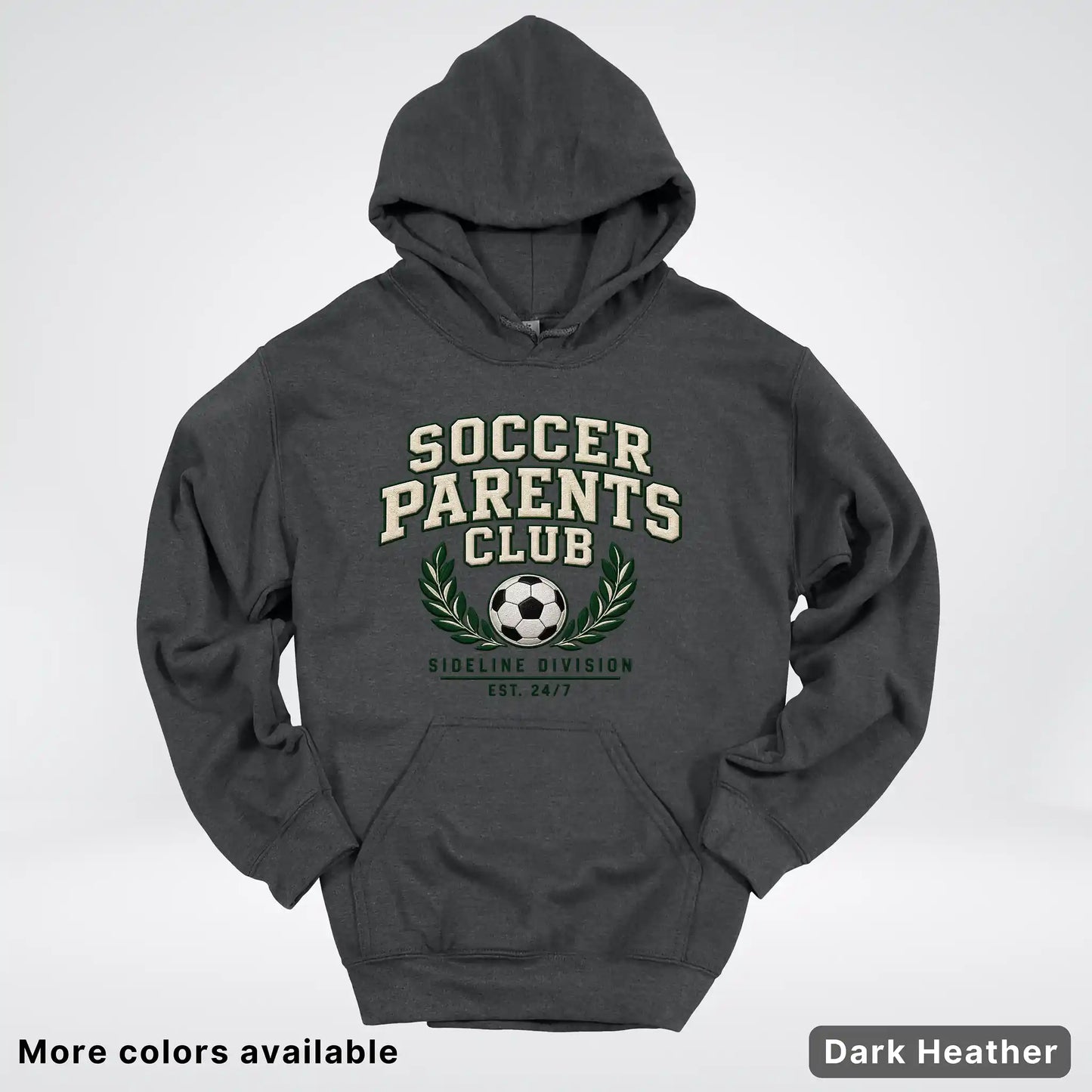 Soccer Parents Club Faux Embroidery Sideline Hoodie