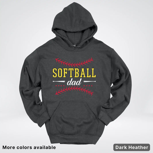 Softball Dad - White Design - Hoodie