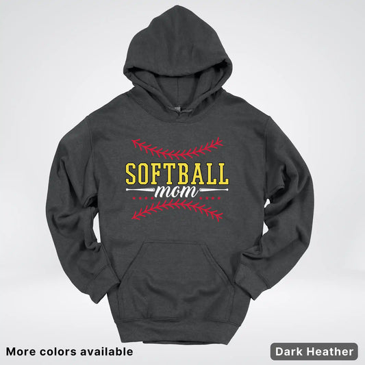 Softball Mom - White Design - Hoodie