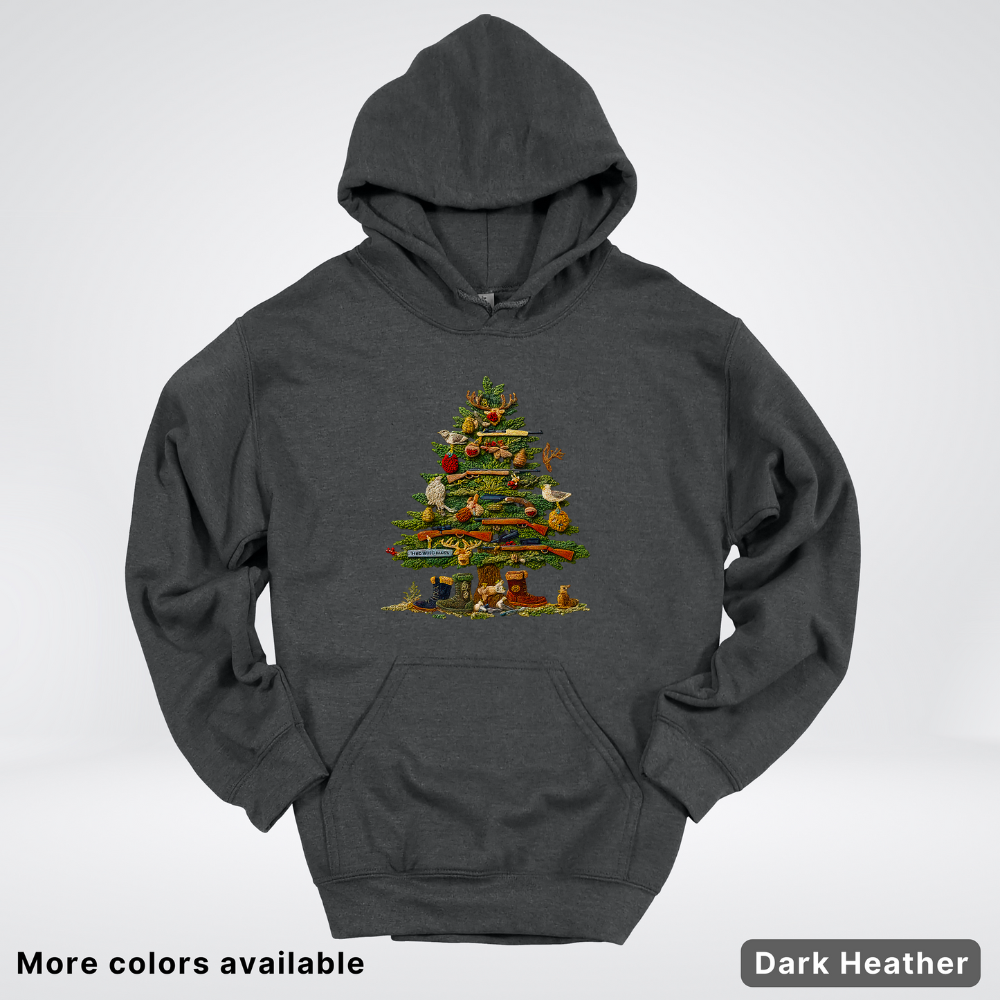 Woodland Critters Christmas Tree Hook Yard Faux - Hoodie