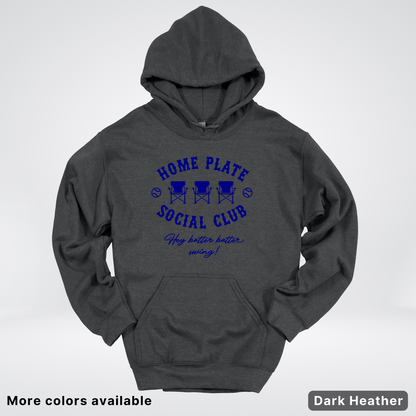 Home Plate Social Club – Navy Design - Hoodie