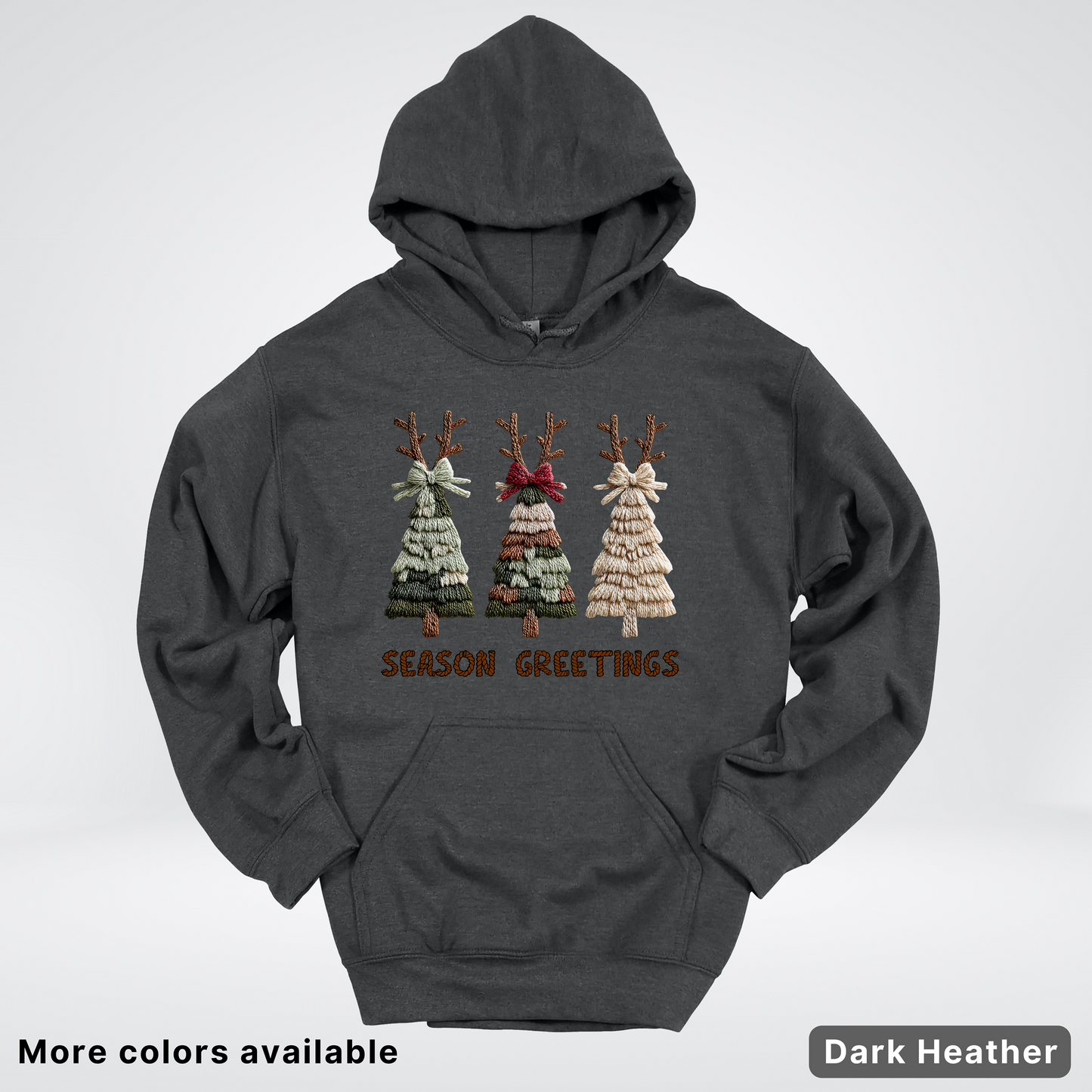 Rustic Christmas Tree Trio (Hook Yard Faux Look) - Hoodie