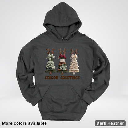 Rustic Christmas Tree Trio (Hook Yard Faux Look) - Hoodie