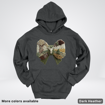 Rocking Horse Holiday Bow – Hook Yard Faux Look - Hoodie