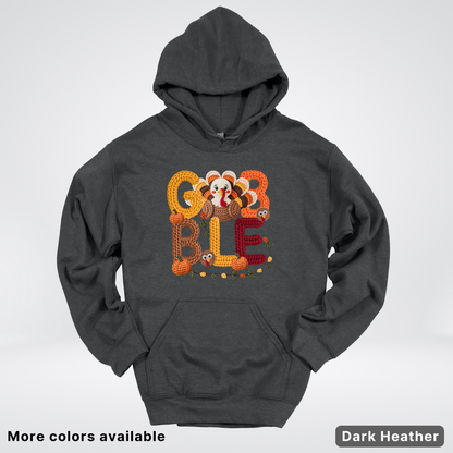 Turkey Gobble Pumpkin Fall Crochet - Hoodie